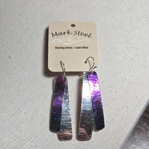 MARK STEEL DANGLE EARRINGS NOC